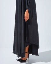 Load image into Gallery viewer, Black Evening Kaftan with Embellished Neckline