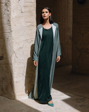 Load image into Gallery viewer, Sage Abaya with Pointed Lapel
