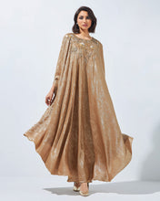 Load image into Gallery viewer, Sparkling Gold Kaftan in Two-Tone Fabric
