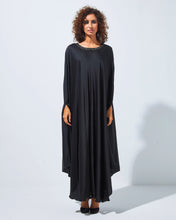 Load image into Gallery viewer, Black Evening Kaftan with Embellished Neckline
